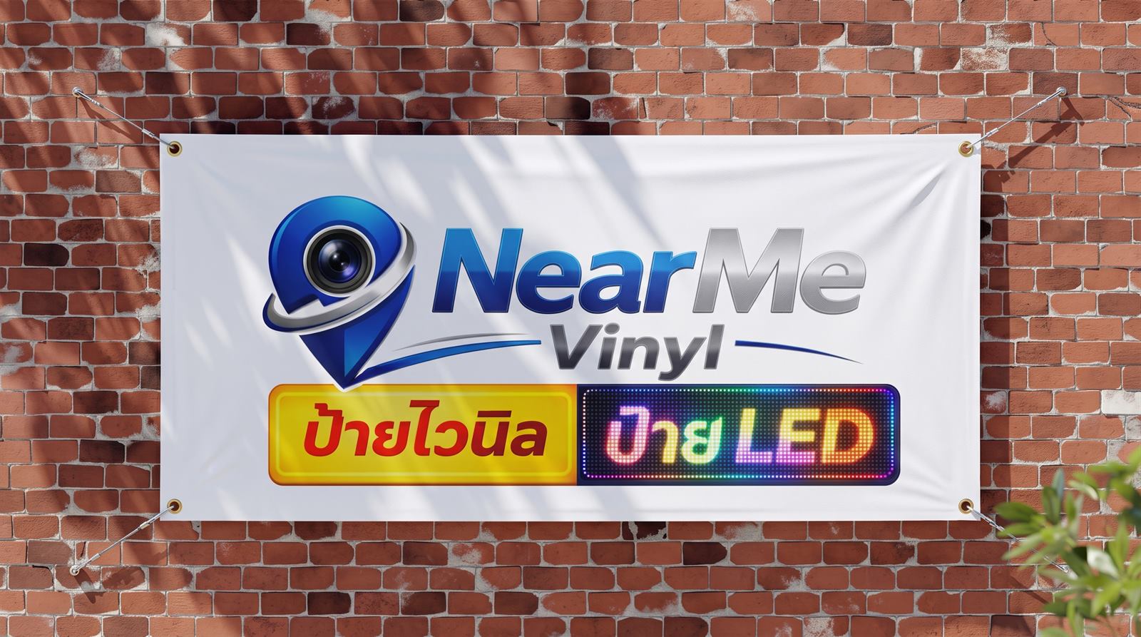 งานพิมพ์ป้ายไวนิลคุณภาพสูงจาก NearMe Vinyl
